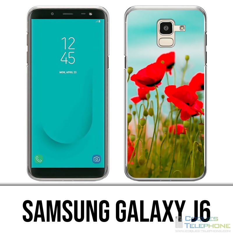 Coque Samsung Galaxy J6 - Coquelicots 2