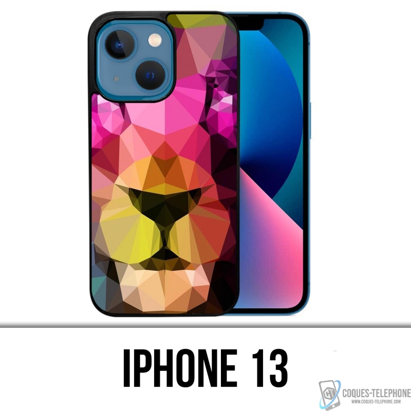 Custodia per iPhone 13 - Leone geometrico