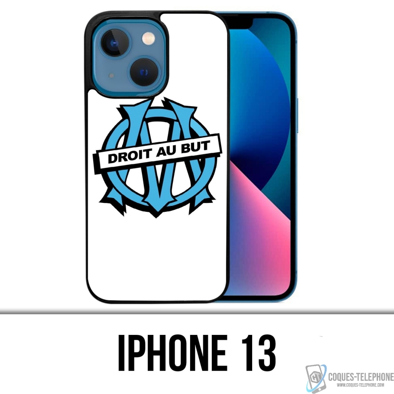 Coque iPhone 13 - Logo Om Marseille Droit Au But