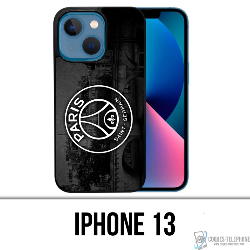 Coque iPhone 13 - Logo Psg Fond Black