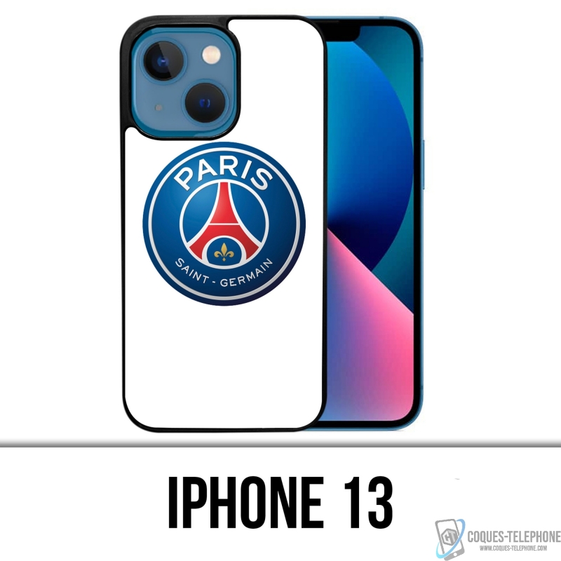 Coque iPhone 13 - Logo Psg Fond Blanc