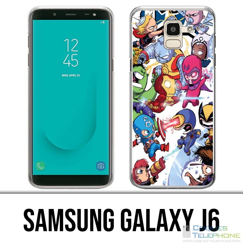 Carcasa Samsung Galaxy J6 - Cute Marvel Heroes