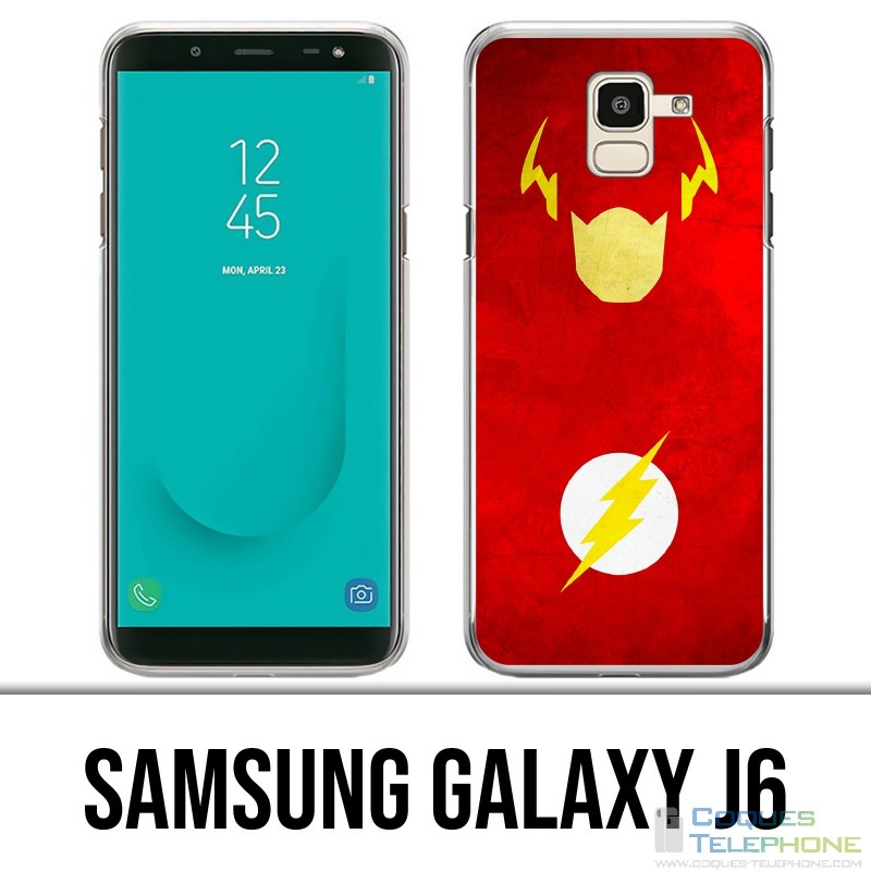 Carcasa Samsung Galaxy J6 - Dc Comics Flash Art Design