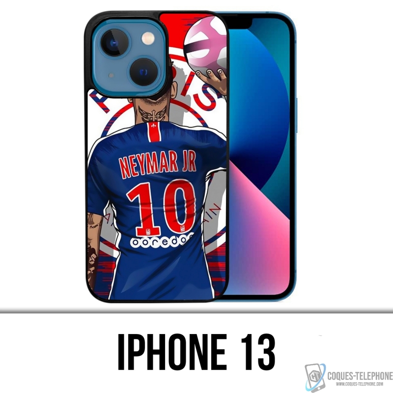 Coque iPhone 13 - Neymar Psg Cartoon