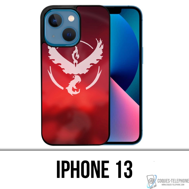 Coque iPhone 13 - Pokémon Go Team Rouge Grunge