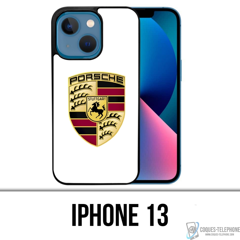 Funda para iPhone 13 - Logo Porsche Blanco