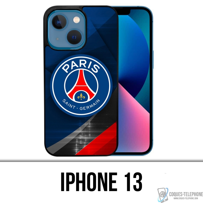 Custodia per iPhone 13 - Logo Psg in metallo cromato