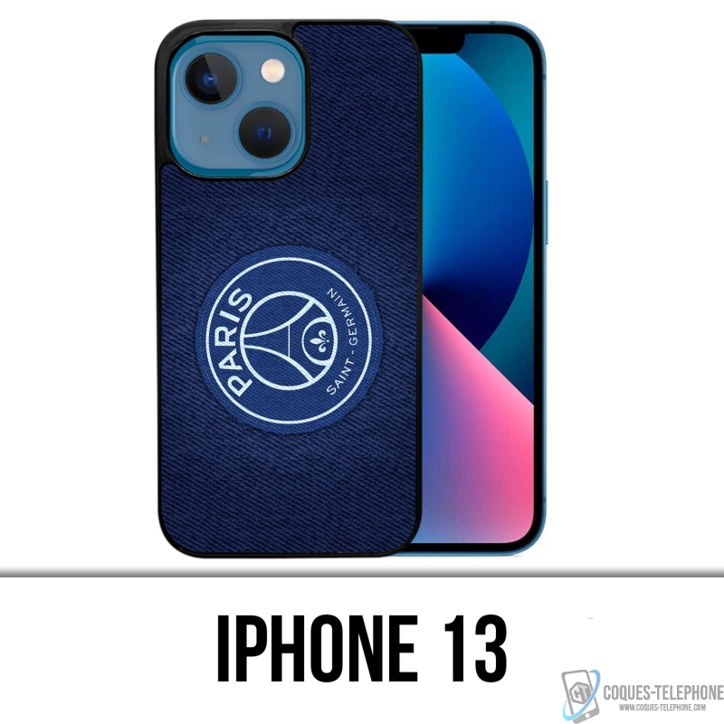 Cover IPhone 13 - Psg Sfondo Blu Minimalista