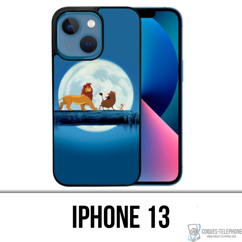 Coque iPhone 13 - Roi Lion Lune