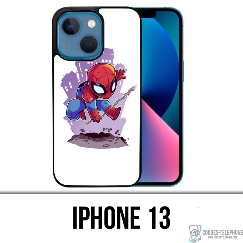 Coque iPhone 13 - Spiderman Cartoon