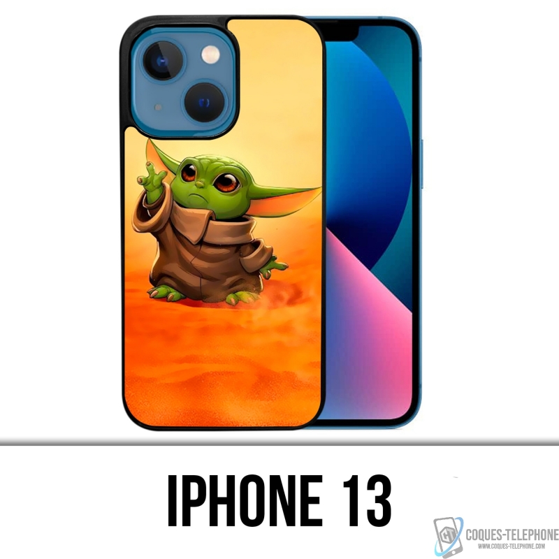 Funda para iPhone 13 - Star Wars Baby Yoda Fanart