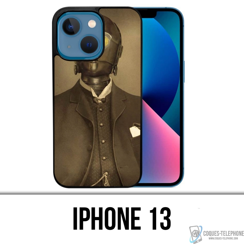 Coque iPhone 13 - Star Wars Vintage C3Po