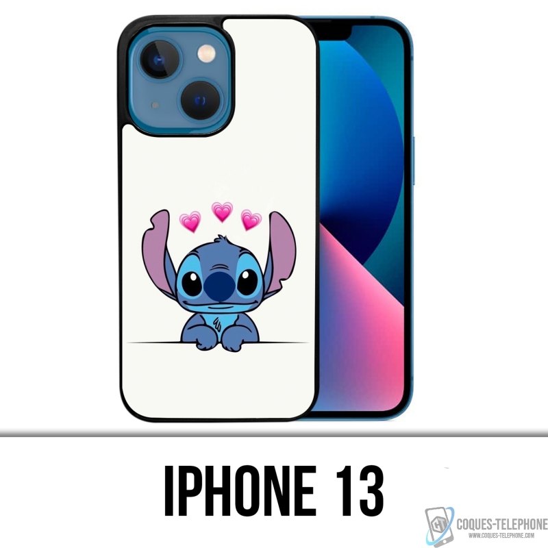 Coque iPhone 13 - Stitch Amoureux