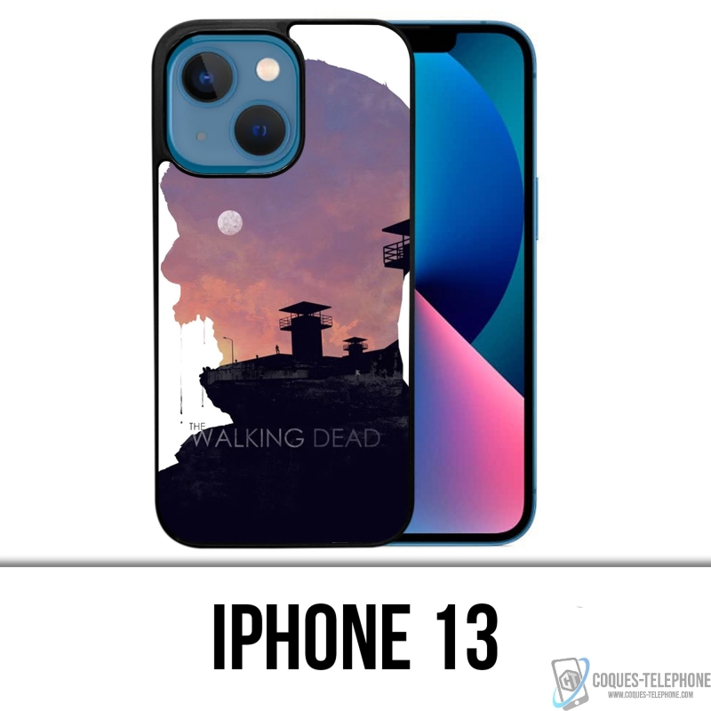 Coque iPhone 13 - Walking Dead Ombre Zombies