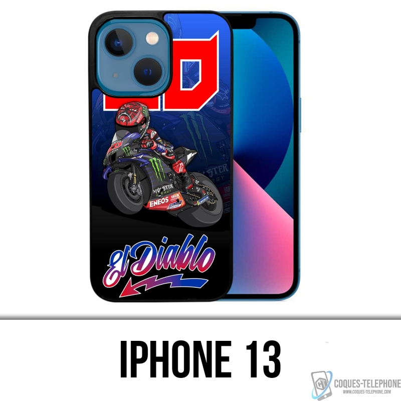 Coque iPhone 13 - Quartararo 21 Cartoon