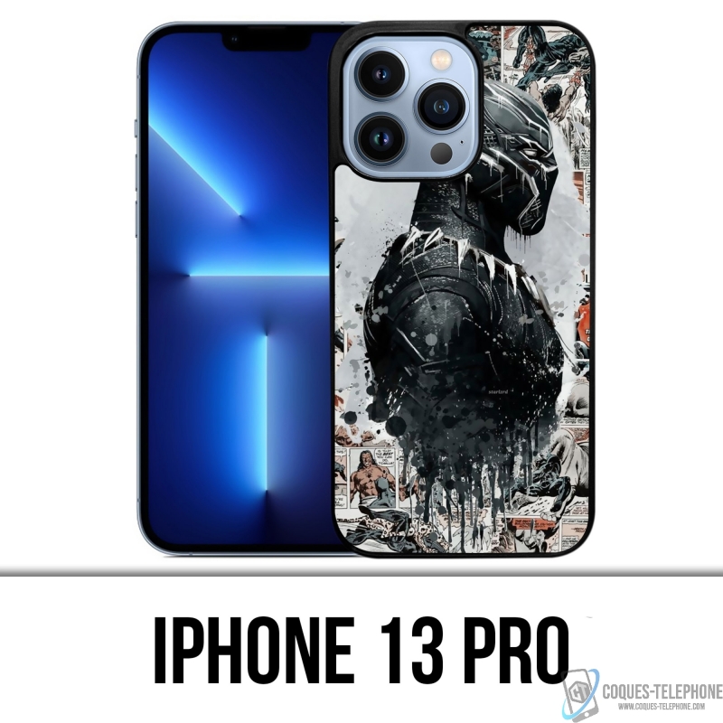 Coque iPhone 13 Pro - Black Panther Comics Splash