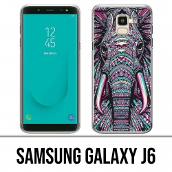Coque Samsung Galaxy J6 - Eléphant Aztèque Coloré