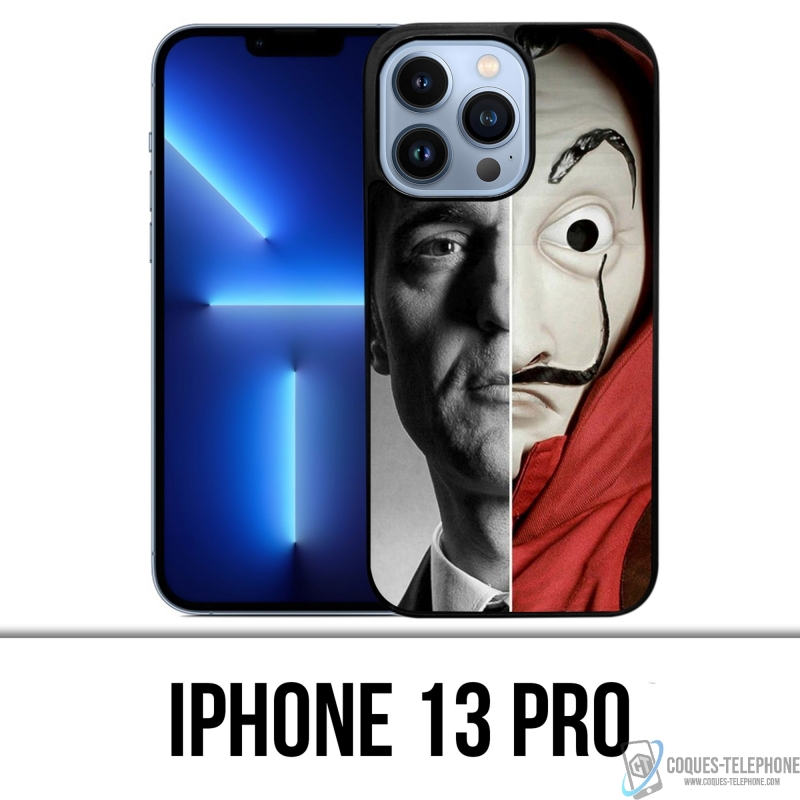 Custodia per iPhone 13 Pro - Maschera divisa Casa De Papel Berlin