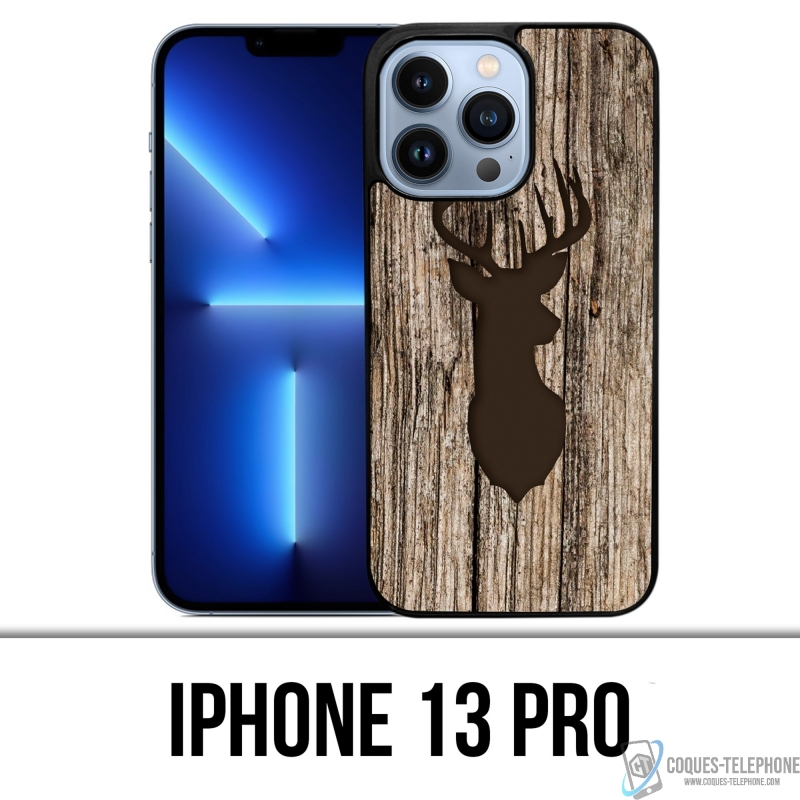 Custodia per iPhone 13 Pro - Cervo in legno