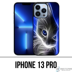 Custodia per iPhone 13 Pro - Occhi azzurri di gatto