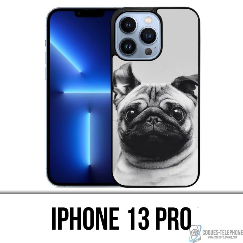 Custodia per iPhone 13 Pro - Orecchie di cane da carlino