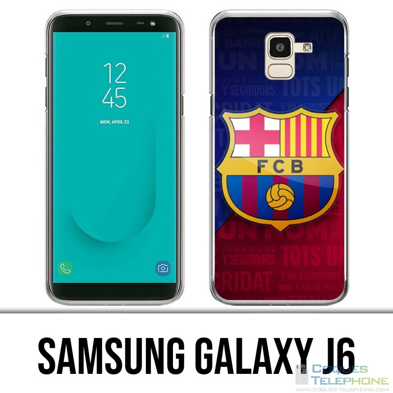 Carcasa Samsung Galaxy J6 - Football Fc Barcelona Logo