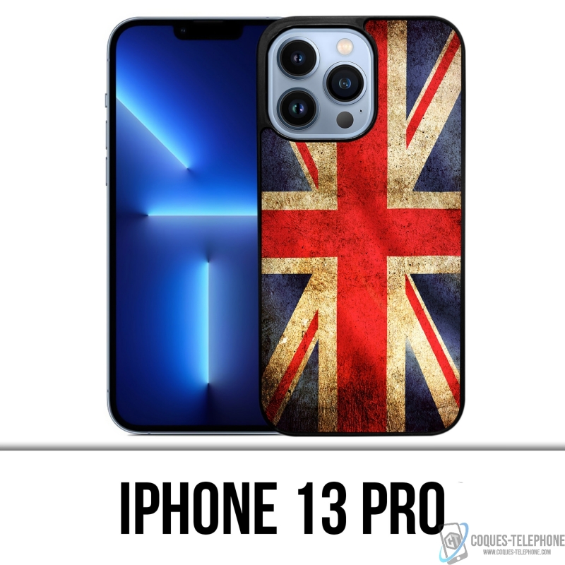 Coque iPhone 13 Pro - Drapeau Uk Vintage