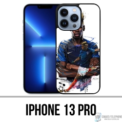 Coque iPhone 13 Pro - Football France Pogba Dessin