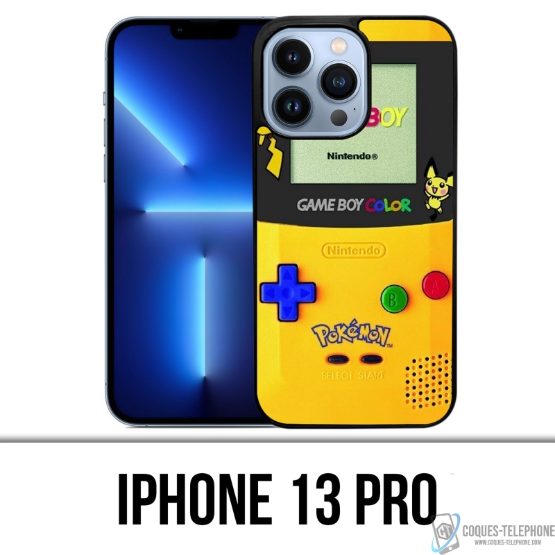 Custodia per iPhone 13 Pro - Game Boy Color Pikachu Pokémon Giallo