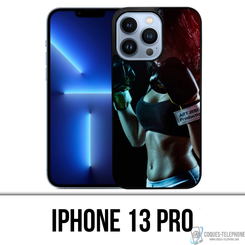 Coque iPhone 13 Pro - Girl Boxe