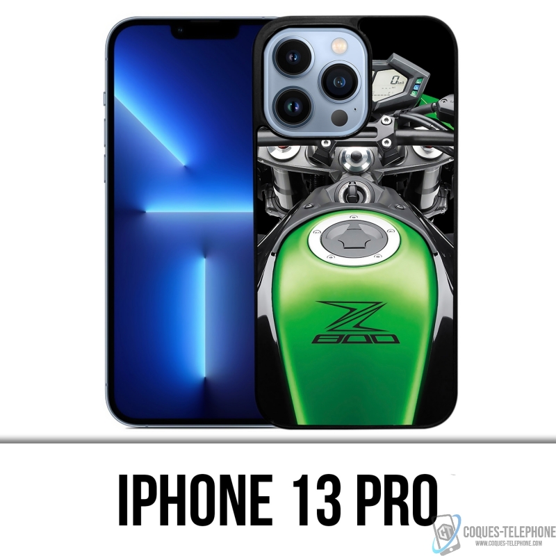 Coque iPhone 13 Pro - Kawasaki Z800 Moto