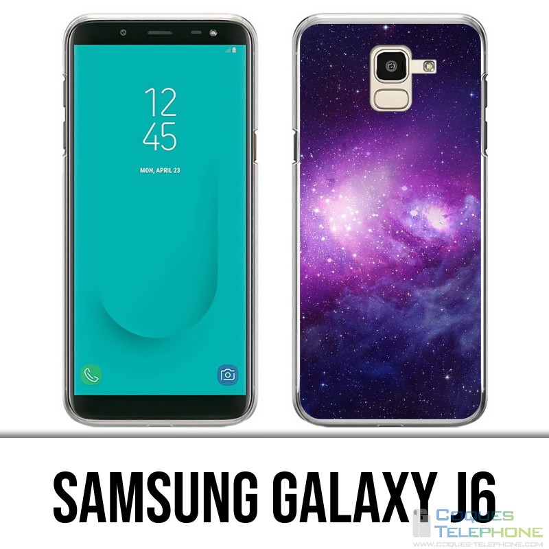 Samsung Galaxy J6 Hülle - Purple Galaxy