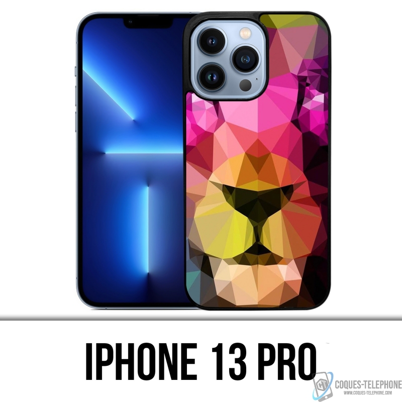 Coque iPhone 13 Pro - Lion Geometrique