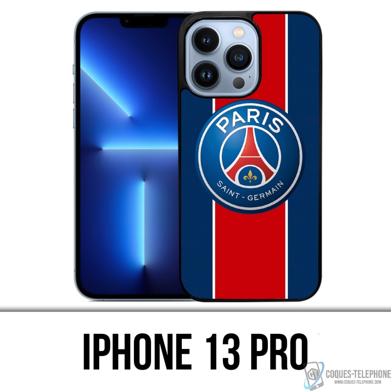 Coque iPhone 13 Pro - Logo Psg New Bande Rouge