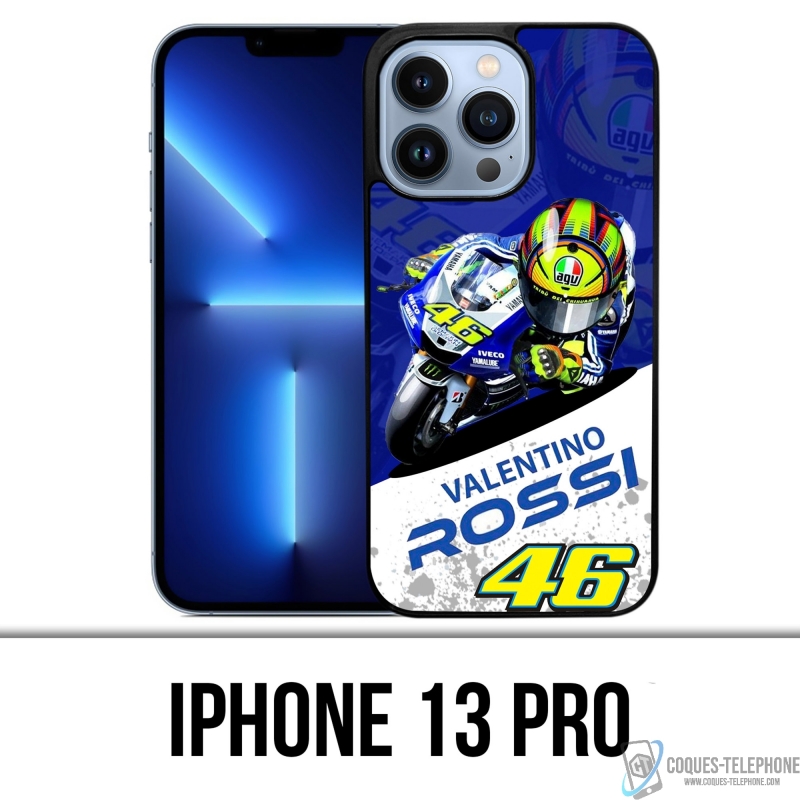 Coque iPhone 13 Pro - Motogp Rossi Cartoon Galaxy