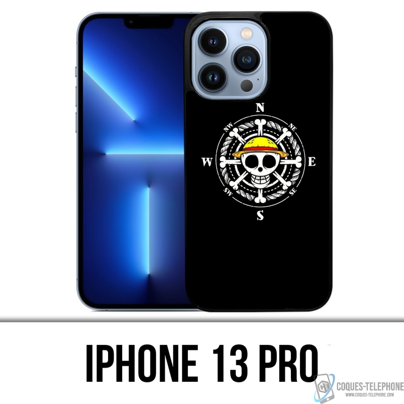 Funda para iPhone 13 Pro - Brújula con logotipo de una pieza