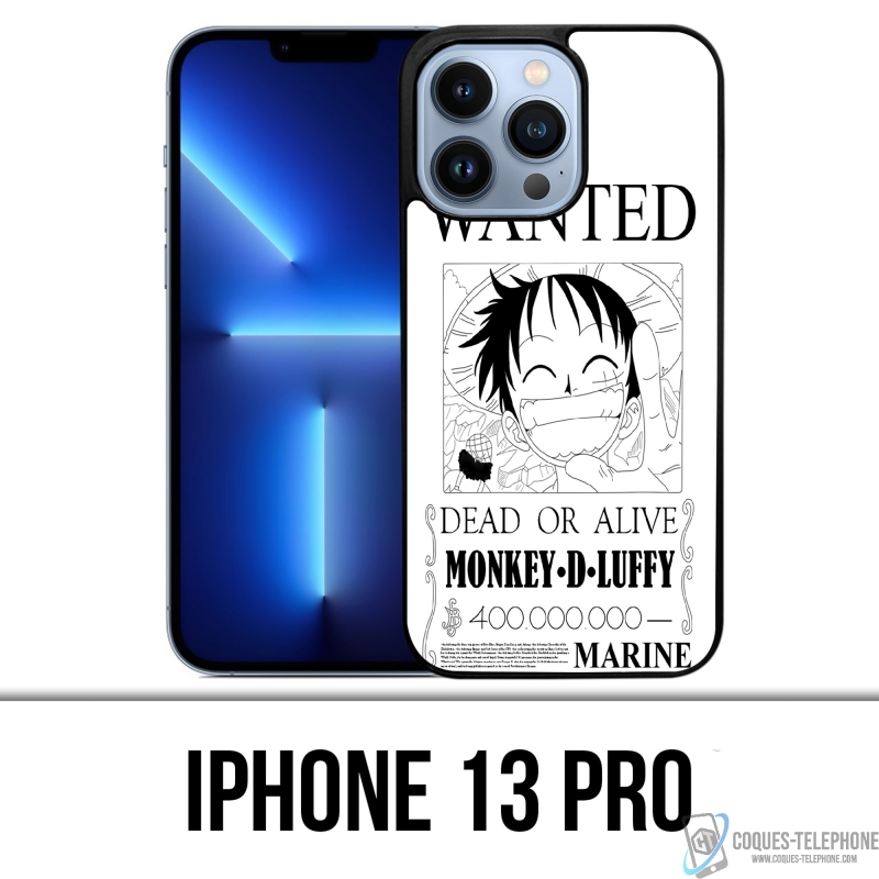 Coque iPhone 13 Pro - One Piece Wanted Luffy