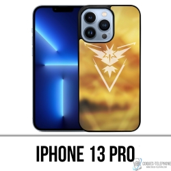 Cover iPhone 13 Pro - Pokémon Go Team Giallo Grunge