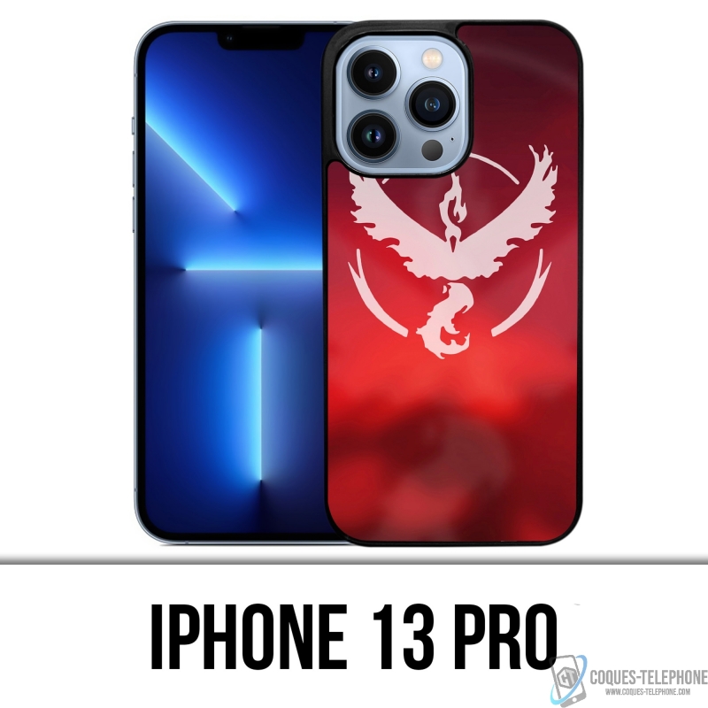 Coque iPhone 13 Pro - Pokémon Go Team Rouge Grunge