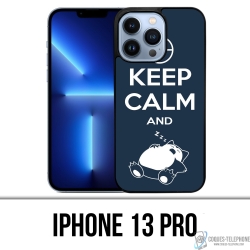 Coque iPhone 13 Pro - Pokémon Ronflex Keep Calm