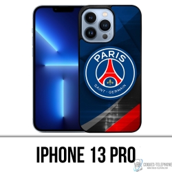 Coque iPhone 13 Pro - Psg Logo Metal Chrome