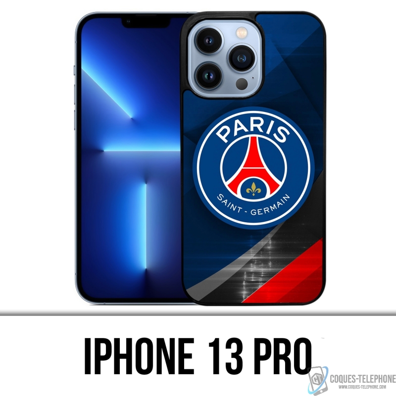 Custodia per iPhone 13 Pro - Logo Psg in metallo cromato