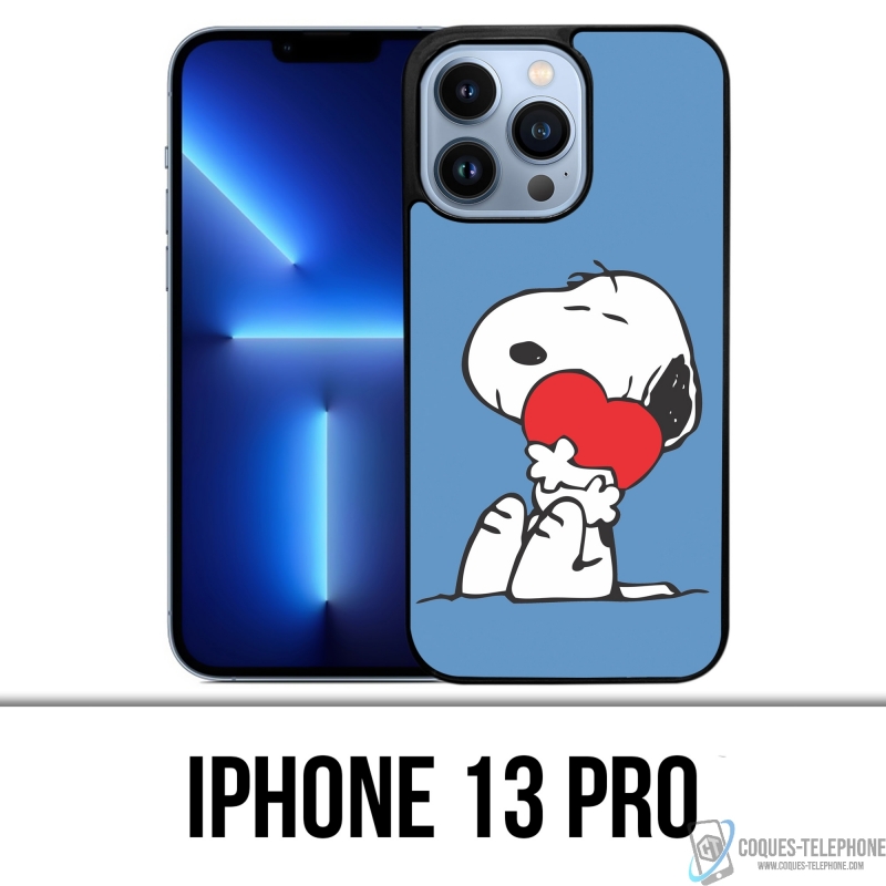 Coque iPhone 13 Pro - Snoopy Coeur