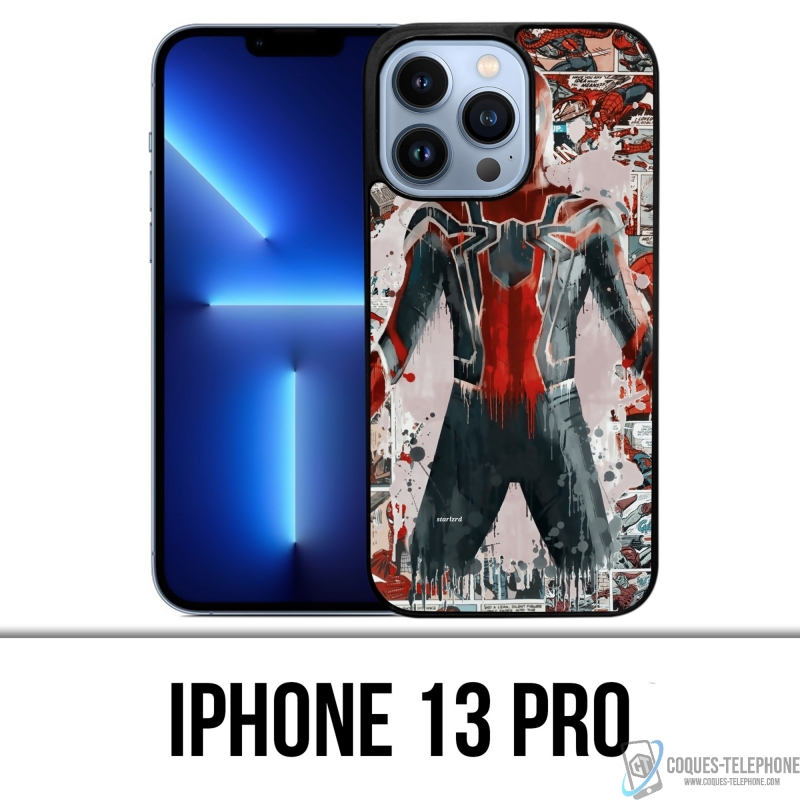 Coque iPhone 13 Pro - Spiderman Comics Splash