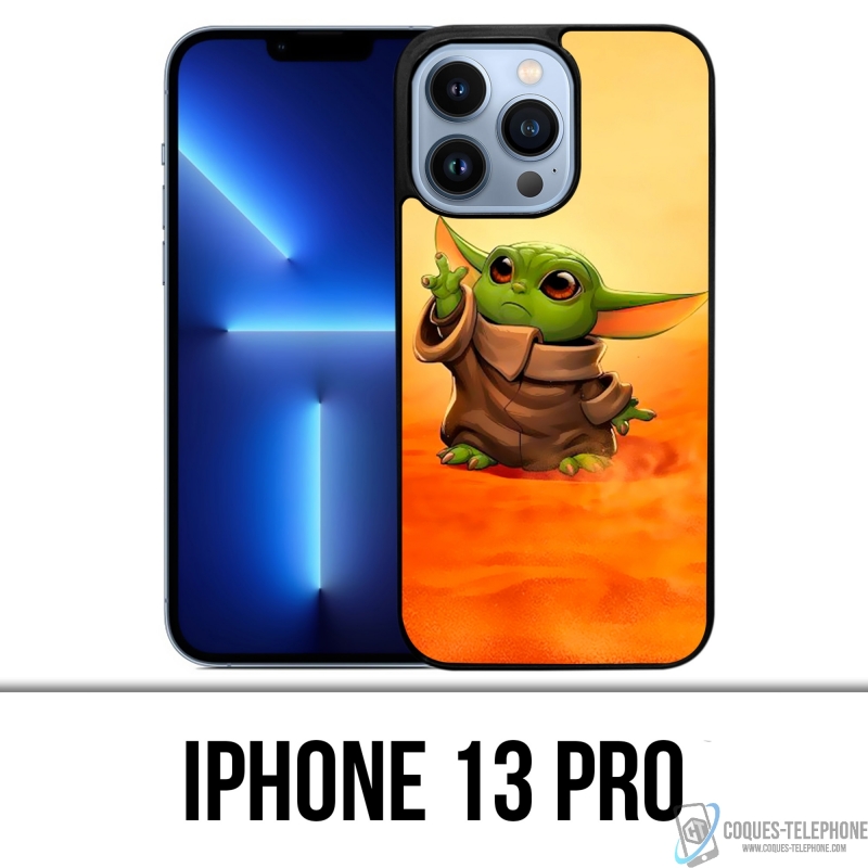 Coque iPhone 13 Pro - Star Wars Baby Yoda Fanart