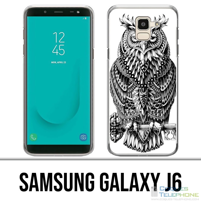 Samsung Galaxy J6 Hülle - Owl Azteque