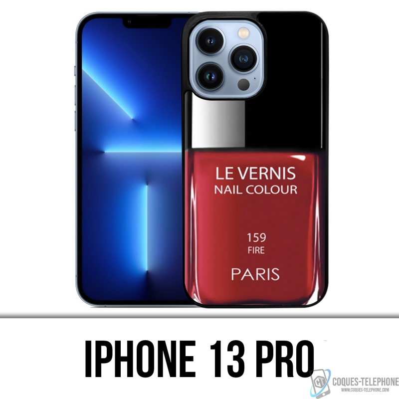 Coque iPhone 13 Pro - Vernis Paris Rouge