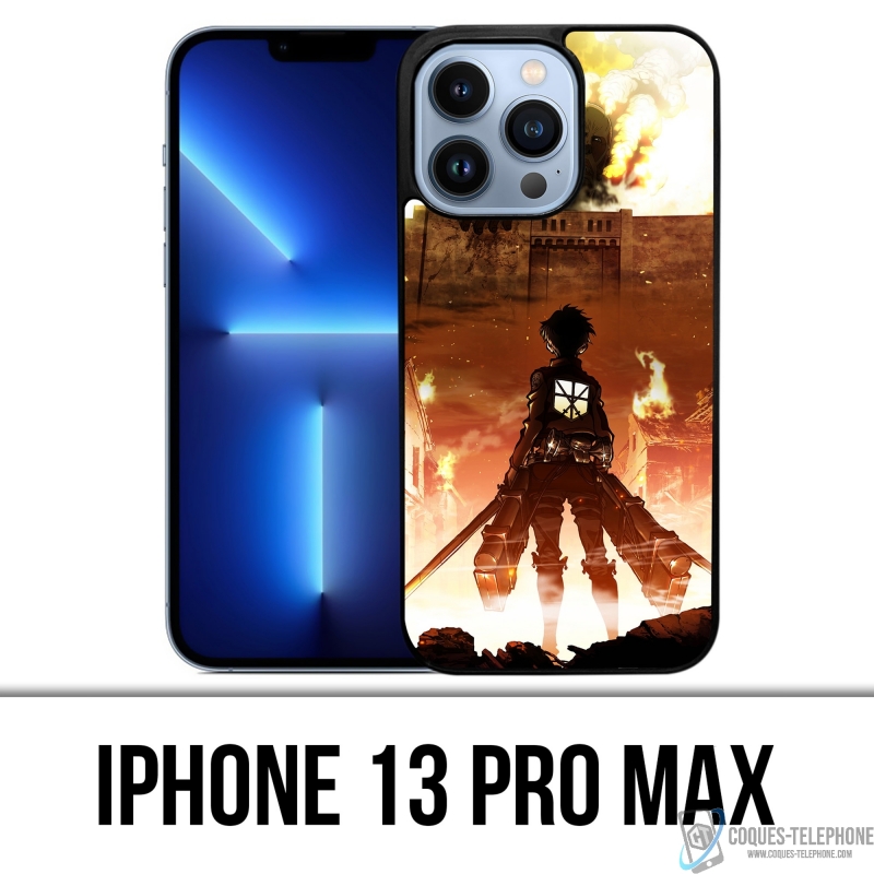 Custodia per iPhone 13 Pro Max - Attak On Titan Poster