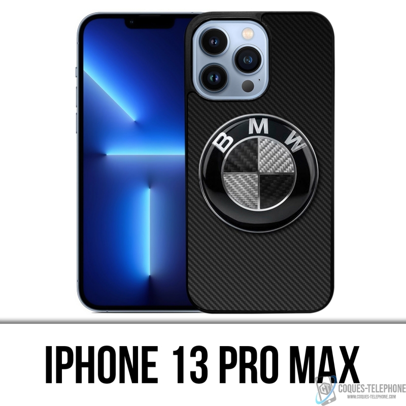 Coque iPhone 13 Pro Max - Bmw Logo Carbone