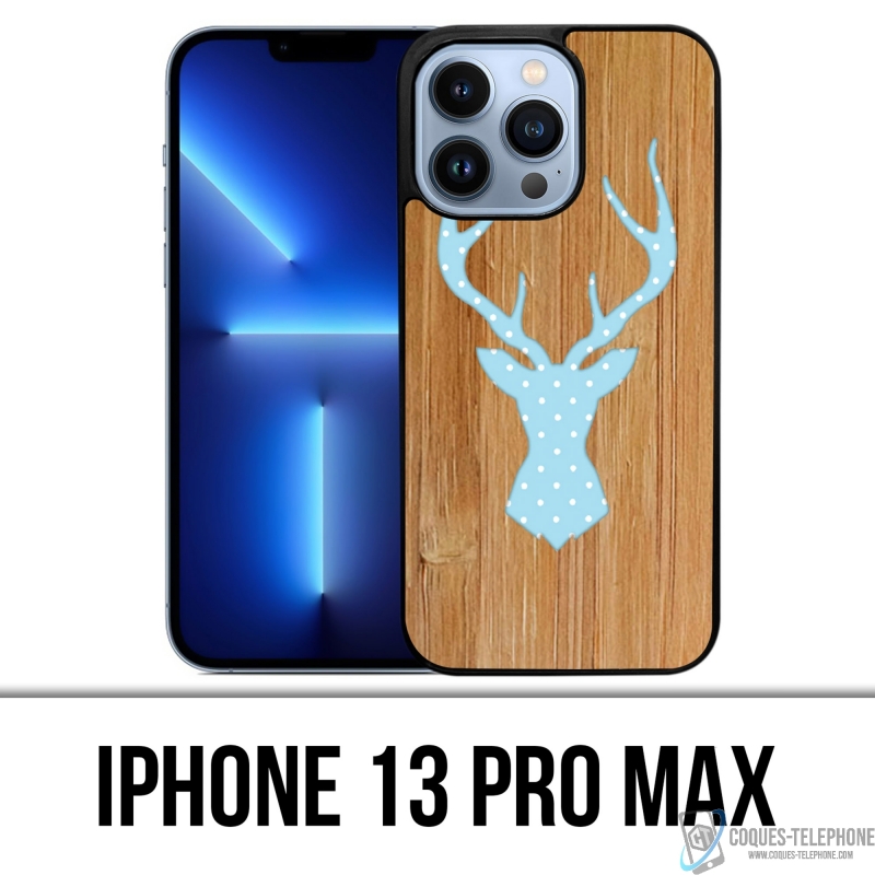 Custodia per iPhone 13 Pro Max - Uccello in legno di cervo
